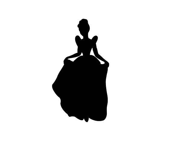 Cinderella Silhouette Vector   Svg And Png Digital Download   Vector Graphic - Cinderella Silhouette, Transparent background PNG HD thumbnail