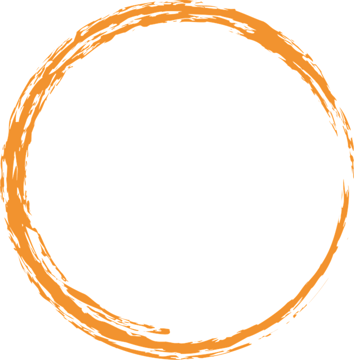 Orange, Round, Circle, Paint, Brush, Design, Element - Circle, Transparent background PNG HD thumbnail