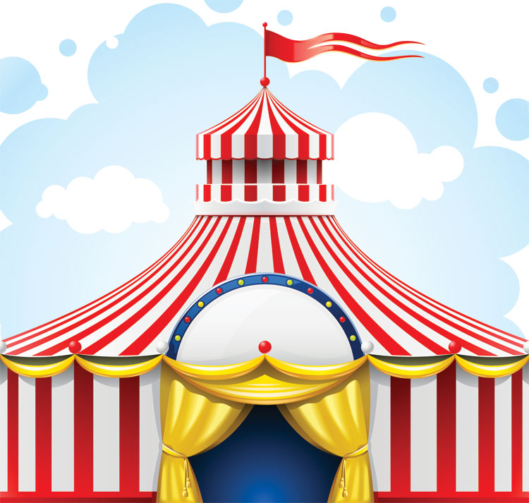 Circus Tent #1498536 - Circus, Transparent background PNG HD thumbnail