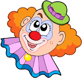 Clown Face - Circus Joker Face, Transparent background PNG HD thumbnail