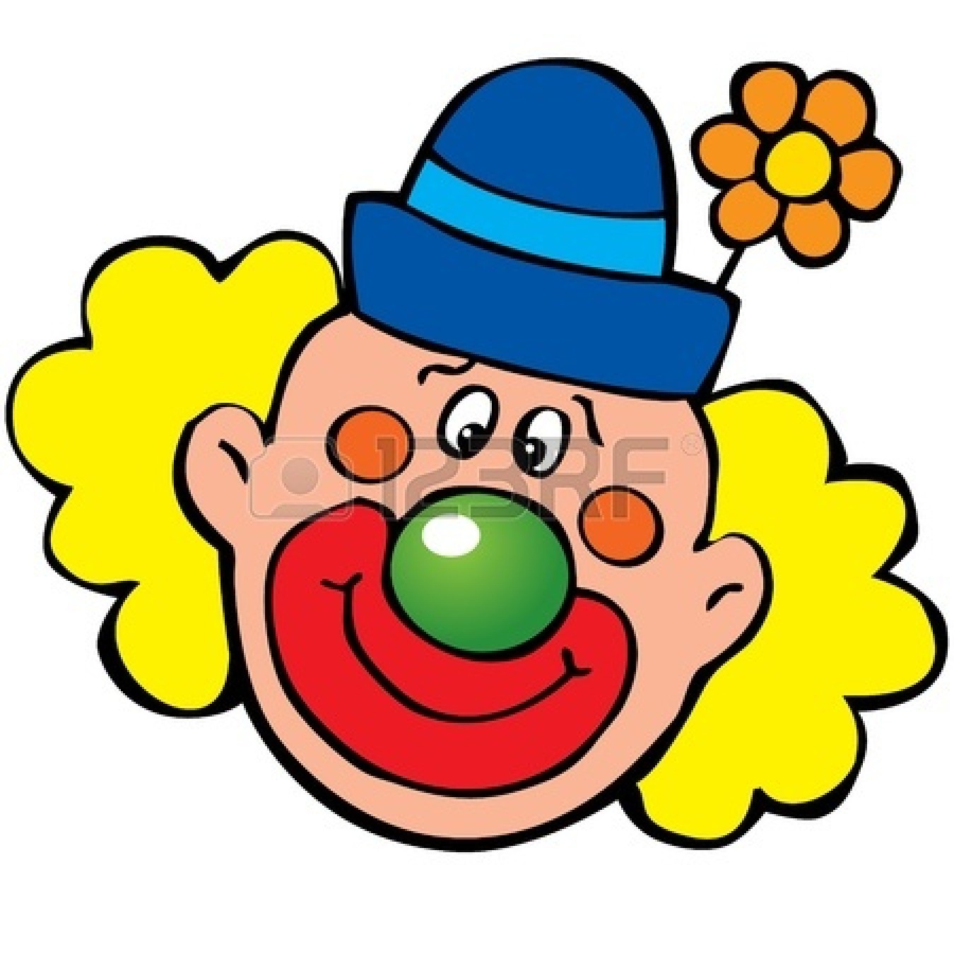 Clown Face Clip Art | Clown Clip Art 15067566 Happy Clown - Circus Joker Face, Transparent background PNG HD thumbnail