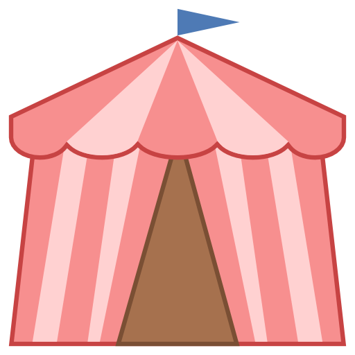Circus Tent Icon. Png 50 Px - Circus, Transparent background PNG HD thumbnail