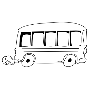 Bus - City Bus Black And White, Transparent background PNG HD thumbnail