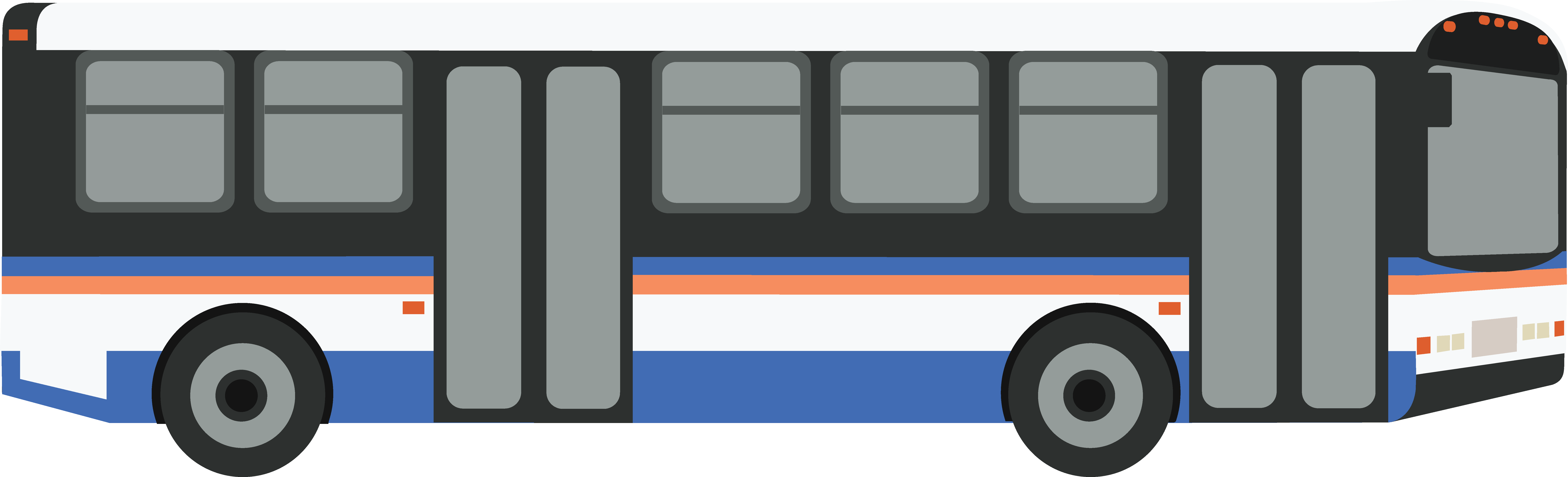 City - City Bus Side View, Transparent background PNG HD thumbnail
