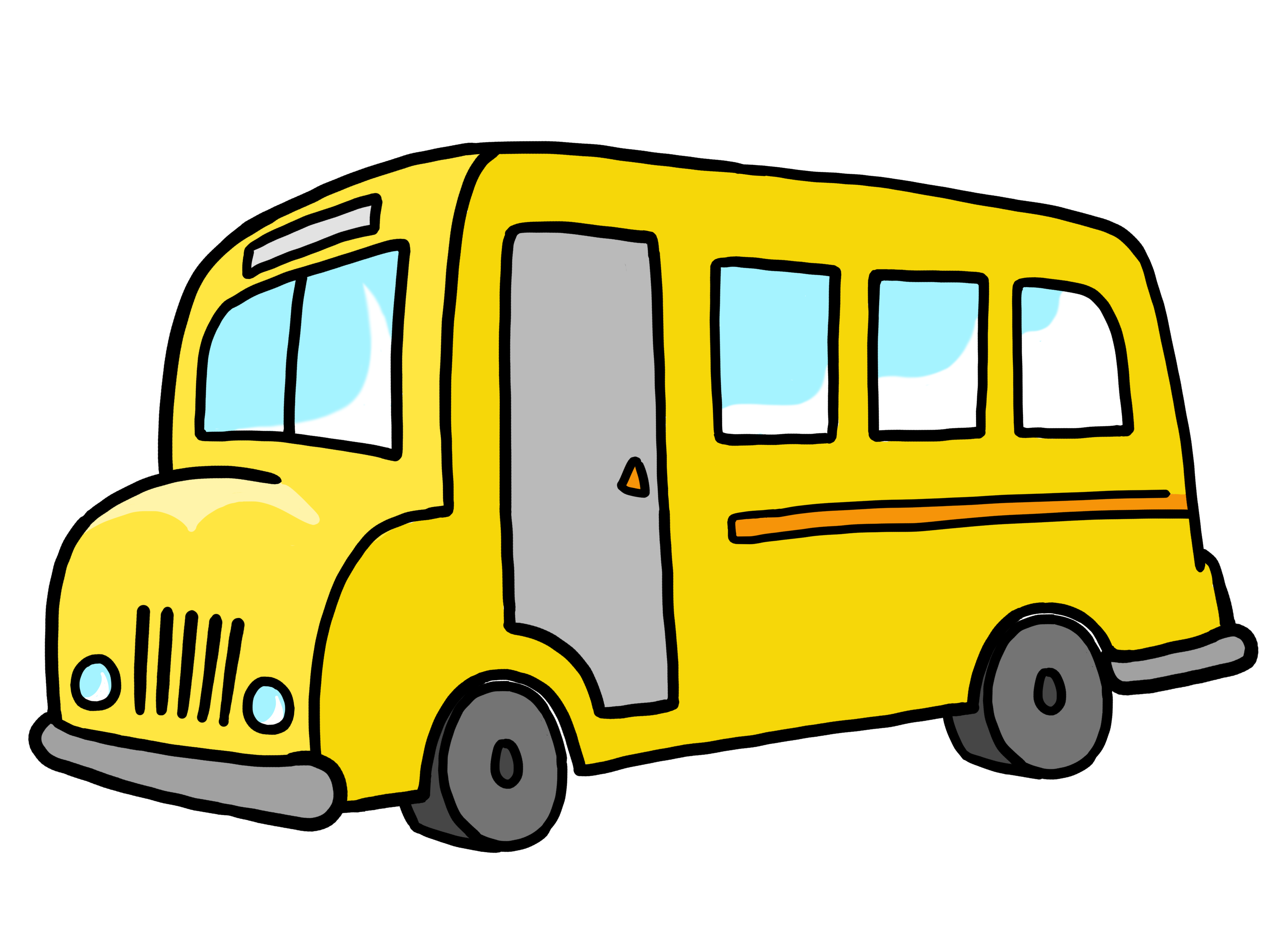 School Bus Simple Bus Clip Art Free Clipart Images Pluspng - City Bus Side View, Transparent background PNG HD thumbnail