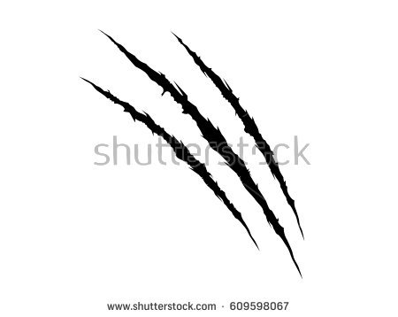 Claw Scratch,on White Background.animal Scratch. - Claw Scratch, Transparent background PNG HD thumbnail
