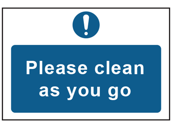 Please Clean As You Go Safety Sign. | Ks2030 | Label Source - Clean As You Go, Transparent background PNG HD thumbnail