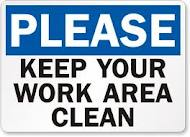 Please Keep Your Work Area Clean - Clean As You Go, Transparent background PNG HD thumbnail