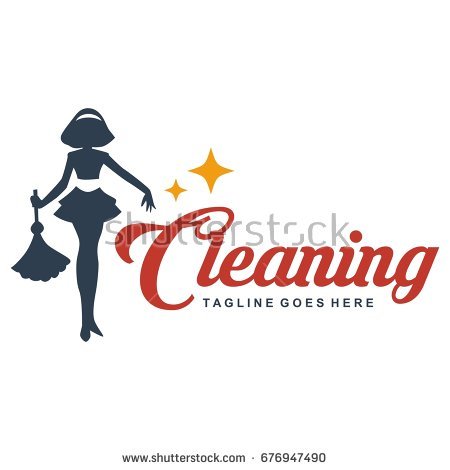 Cleaning Lady Service Woman Maid Logo Template - Cleaning Lady, Transparent background PNG HD thumbnail