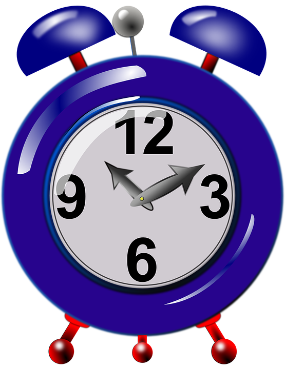 Alarm, Clock, Mechanical, Time, Ringing, Blue - Clock Clipart, Transparent background PNG HD thumbnail