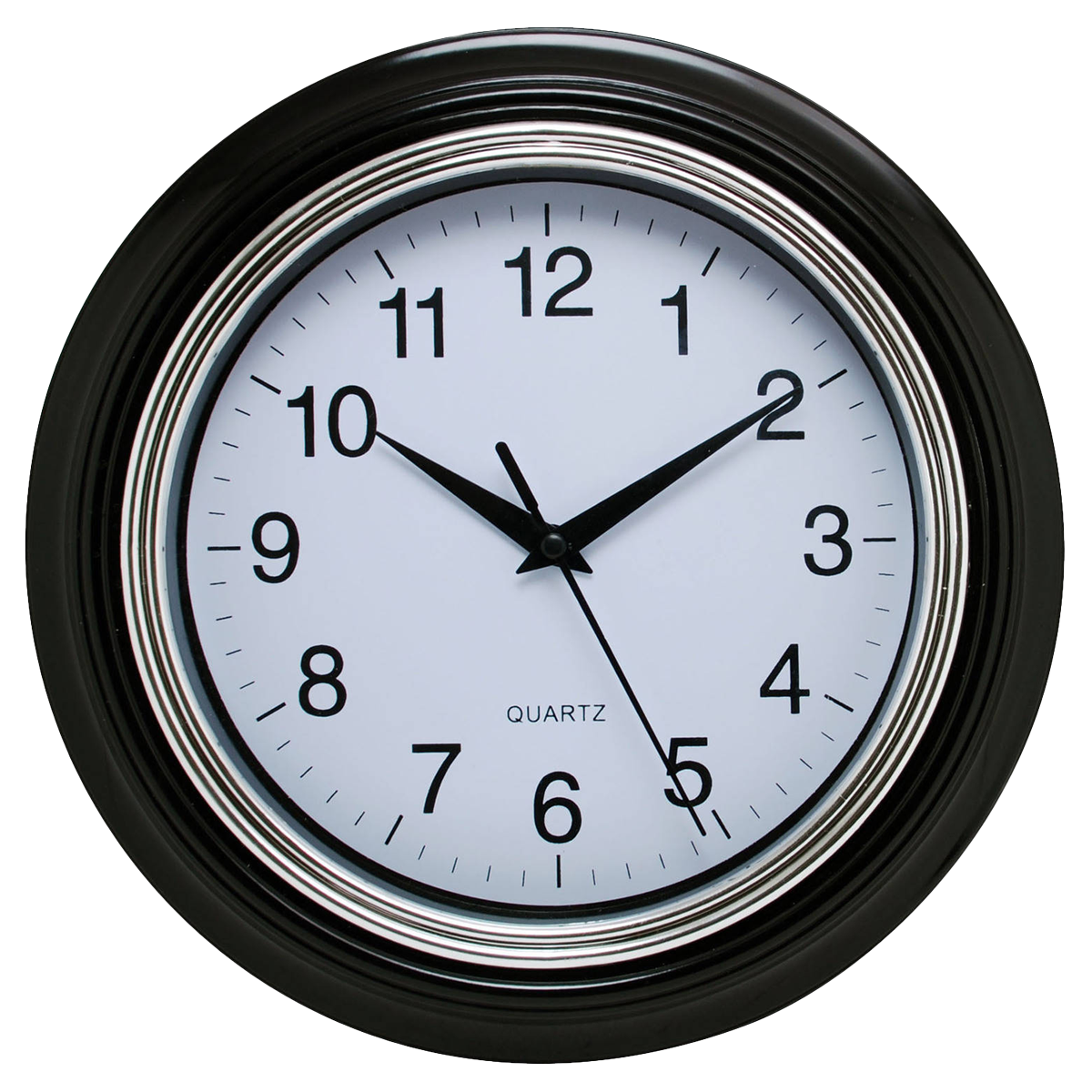 Black Wall Clock Png Image - Clock, Transparent background PNG HD thumbnail