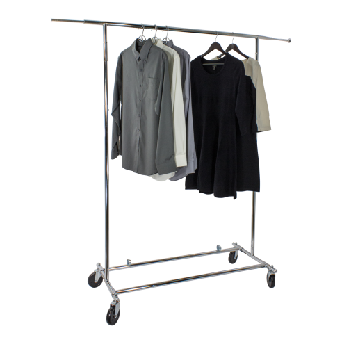 Chrome Folding Garment Rack - Clothes Hanger, Transparent background PNG HD thumbnail