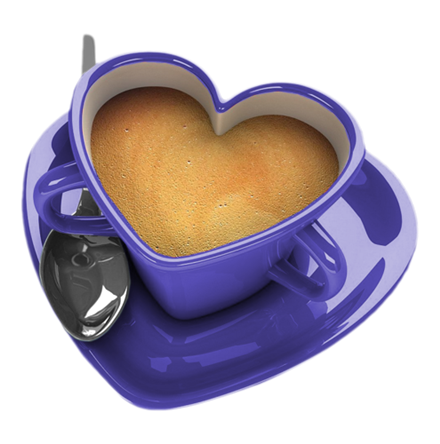 Heart Shaped Coffee Cup, Lovely ~ For Two! - Coffee Mug With Heart, Transparent background PNG HD thumbnail