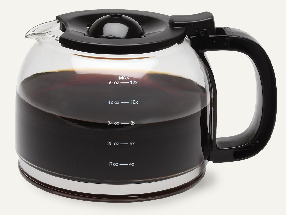 Glass Carafe With Lid #4424 - Coffee Pot, Transparent background PNG HD thumbnail