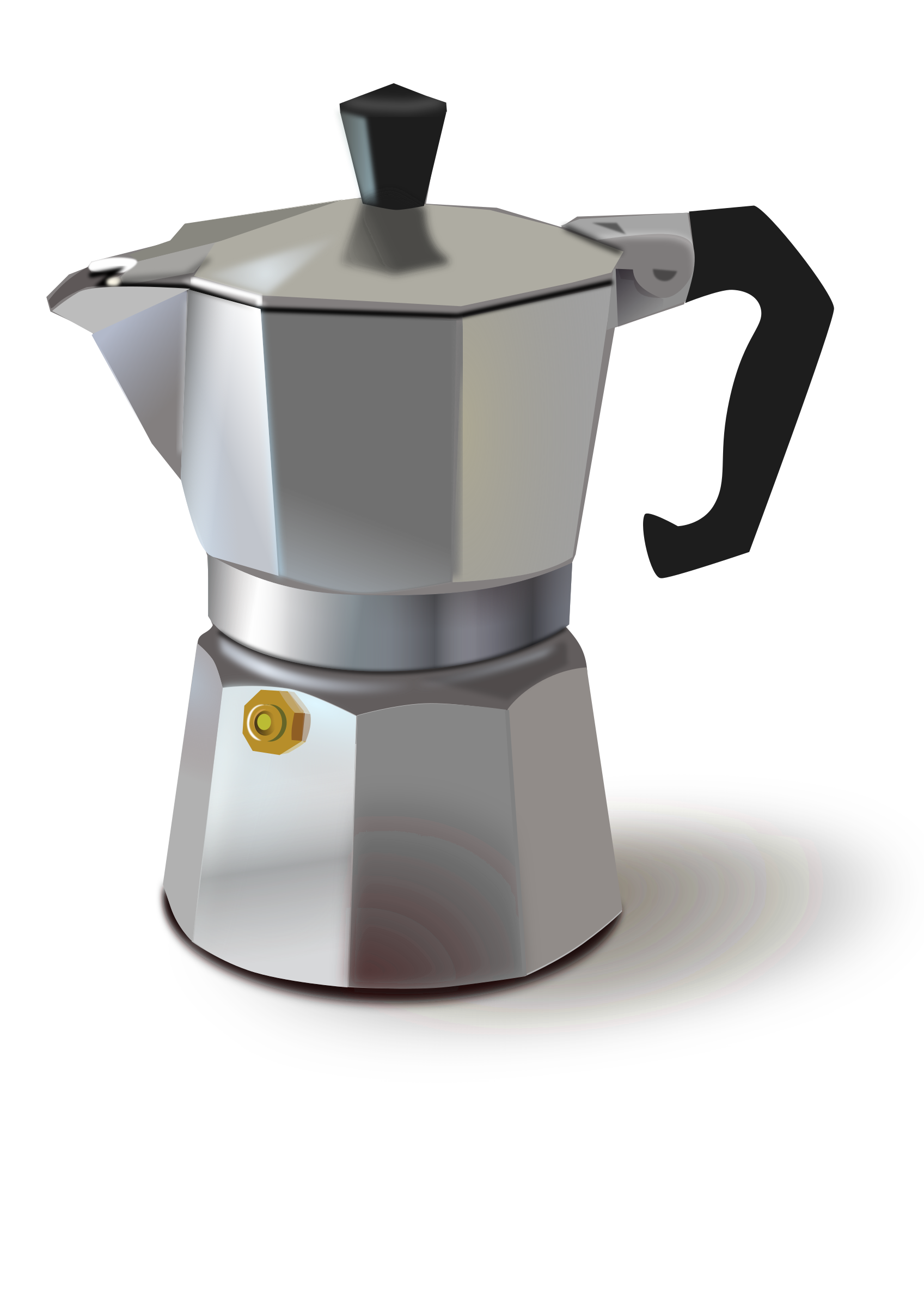 Italian Coffee Maker - Coffee Pot, Transparent background PNG HD thumbnail