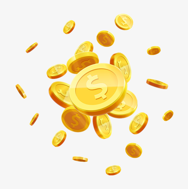 Flying Scattered Gold Coin Vector Material, Gold, Scattered, Financial Png And Vector - Coin Border, Transparent background PNG HD thumbnail