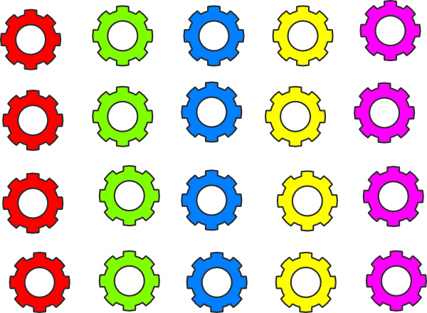 Png: Small · Medium · Large - Colorful Gears, Transparent background PNG HD thumbnail