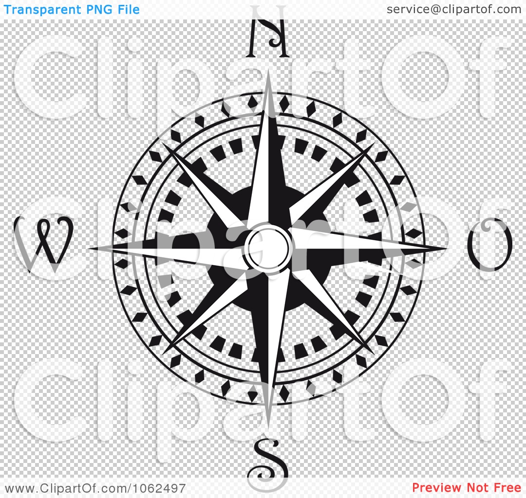 Png File Has A Hdpng.com  - Compass Rose Black And White, Transparent background PNG HD thumbnail