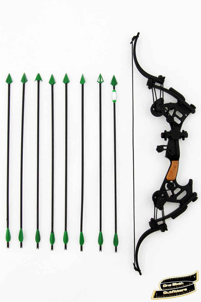 1/6 Scale Green Arrow Compound Bow - Compound Bow And Arrow, Transparent background PNG HD thumbnail
