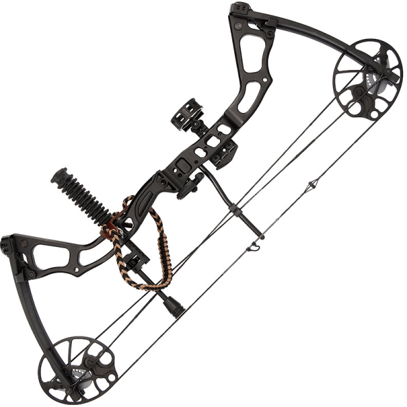 Anglo Arms 15 70Lb Adjustable Black U0027Chikarau0027 Compound Bow Set - Compound Bow And Arrow, Transparent background PNG HD thumbnail