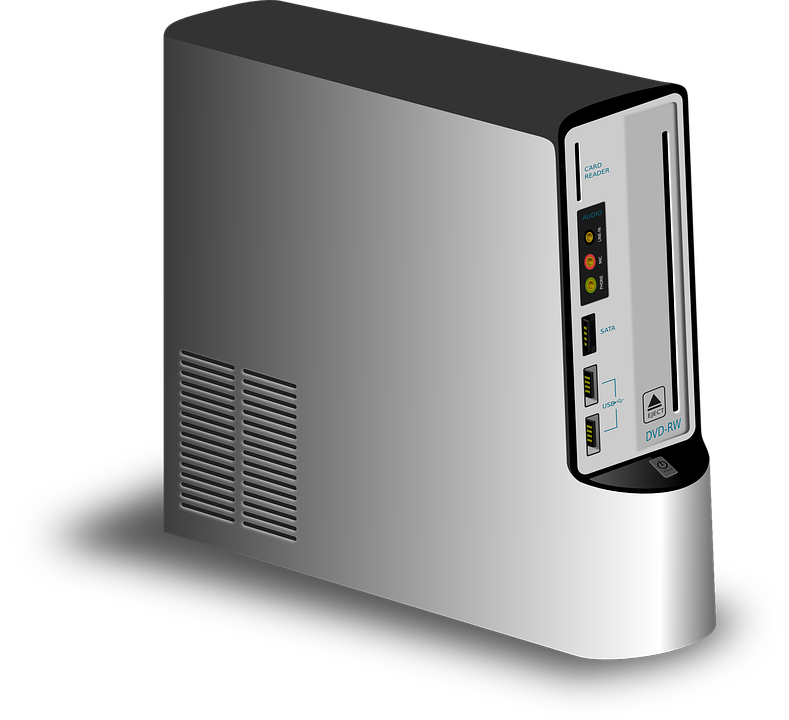 Computer Cpu Png Black And White - Computer Cpu Desktop Peripheral Workstation, Transparent background PNG HD thumbnail