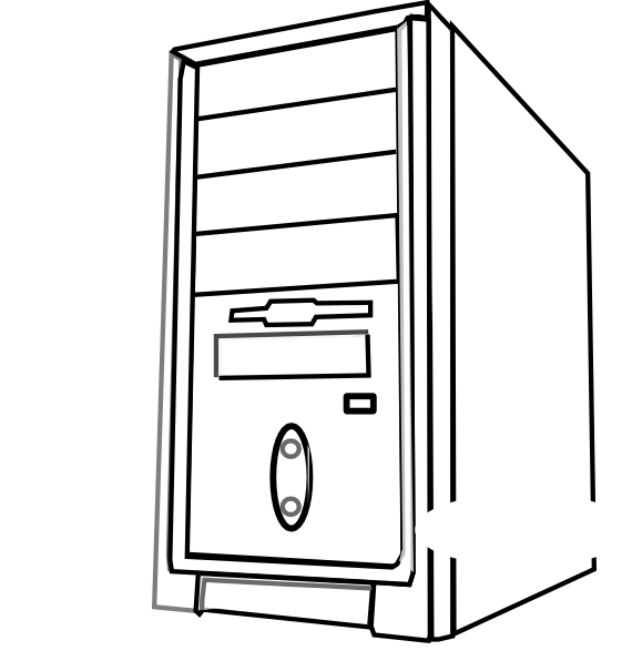 Computer Cpu Png Black And White - Cpu Clip Art, Transparent background PNG HD thumbnail