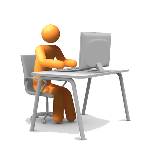 Students Learning Png Hd - Computer Desk, Transparent background PNG HD thumbnail