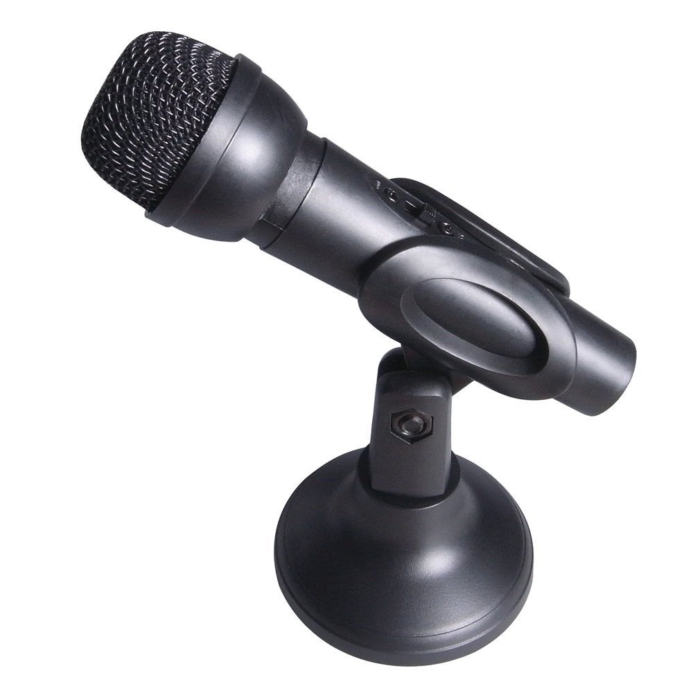 Computer Gear Desktop Pc Handheld Microphone With Adjustable Stand   Black: Amazon.co.uk: Computers U0026 Accessories - Computer Mic, Transparent background PNG HD thumbnail