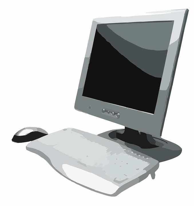 Computer, Maus, Monitor, Bildschirm, Tastatur - Computerbildschirm Mit Tastatur, Transparent background PNG HD thumbnail