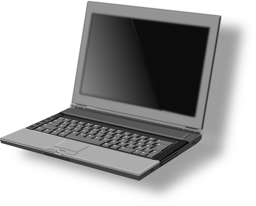 Laptop, Schwarz, Computer, Bildschirm, Monitor - Computerbildschirm Mit Tastatur, Transparent background PNG HD thumbnail