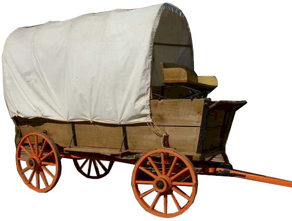 Covered Wagon, horse-drawn We