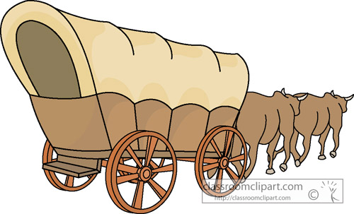 Covered Wagon Clipart - Conestoga Wagon, Transparent background PNG HD thumbnail