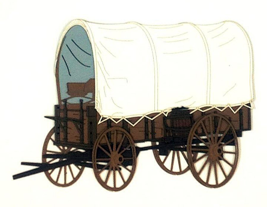 Covered Wagon Clipart Border - Conestoga Wagon, Transparent background PNG HD thumbnail