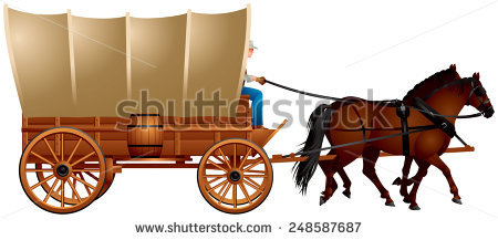 covered wagon 3d model