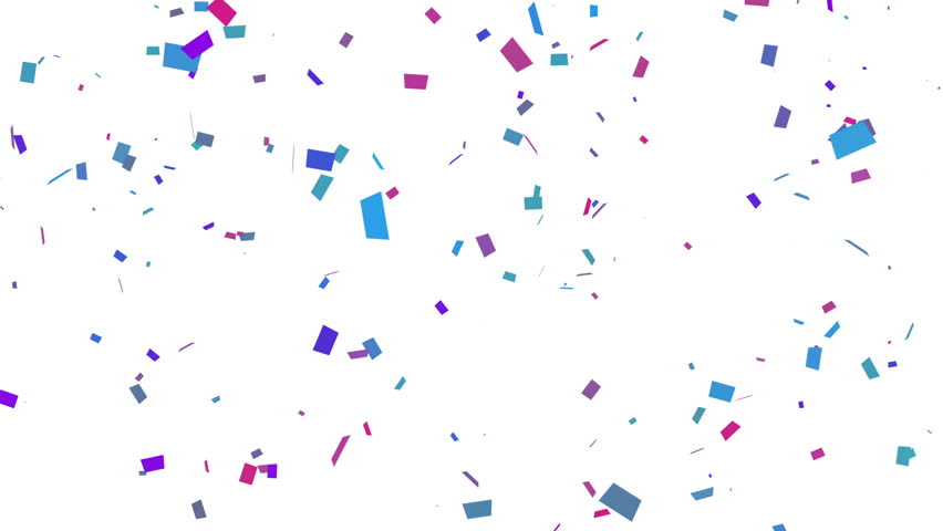 Confetti Falling With Matte. Loop.   Hd Stock Footage Clip - Confetti, Transparent background PNG HD thumbnail