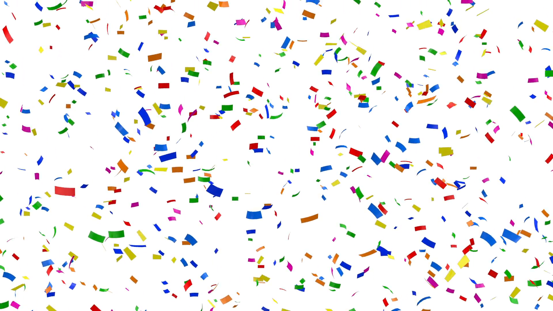Falling Colorful Confetti On White Background. Hq Seamless Looping Animation With Alpha Channel Motion Background   Videoblocks - Confetti, Transparent background PNG HD thumbnail
