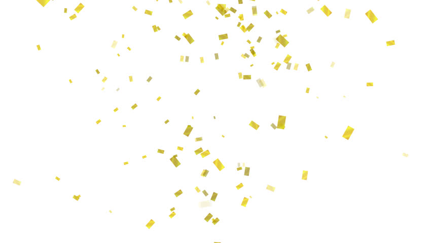 Many Falling Golden Tiny Confetti On White Background Stock Footage Video 26533166 | Shutterstock - Confetti, Transparent background PNG HD thumbnail