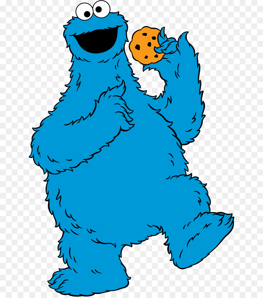 Cookie Monster Elmo Big Bird Count Von Count Ernie   Monster Eating Cliparts - Cookie Monster, Transparent background PNG HD thumbnail