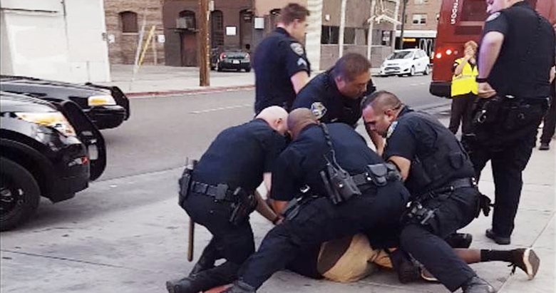 A F*cking Kidu0026 Video Shows Nine California Cops Arrest Sobbing Black Teen U0026 Jaywalkingu0026 - Cop Arresting Someone, Transparent background PNG HD thumbnail