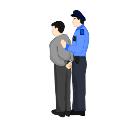 Police Arresting Man - Cop Arresting Someone, Transparent background PNG HD thumbnail