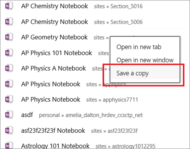 Copy OneNote Notebooku0027s S