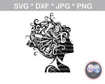 Hairstylist Girl, Cosmetology, Woman Svg Dxf Png Jpg Digital Cut File For Cutting Machines - Cosmetologist, Transparent background PNG HD thumbnail