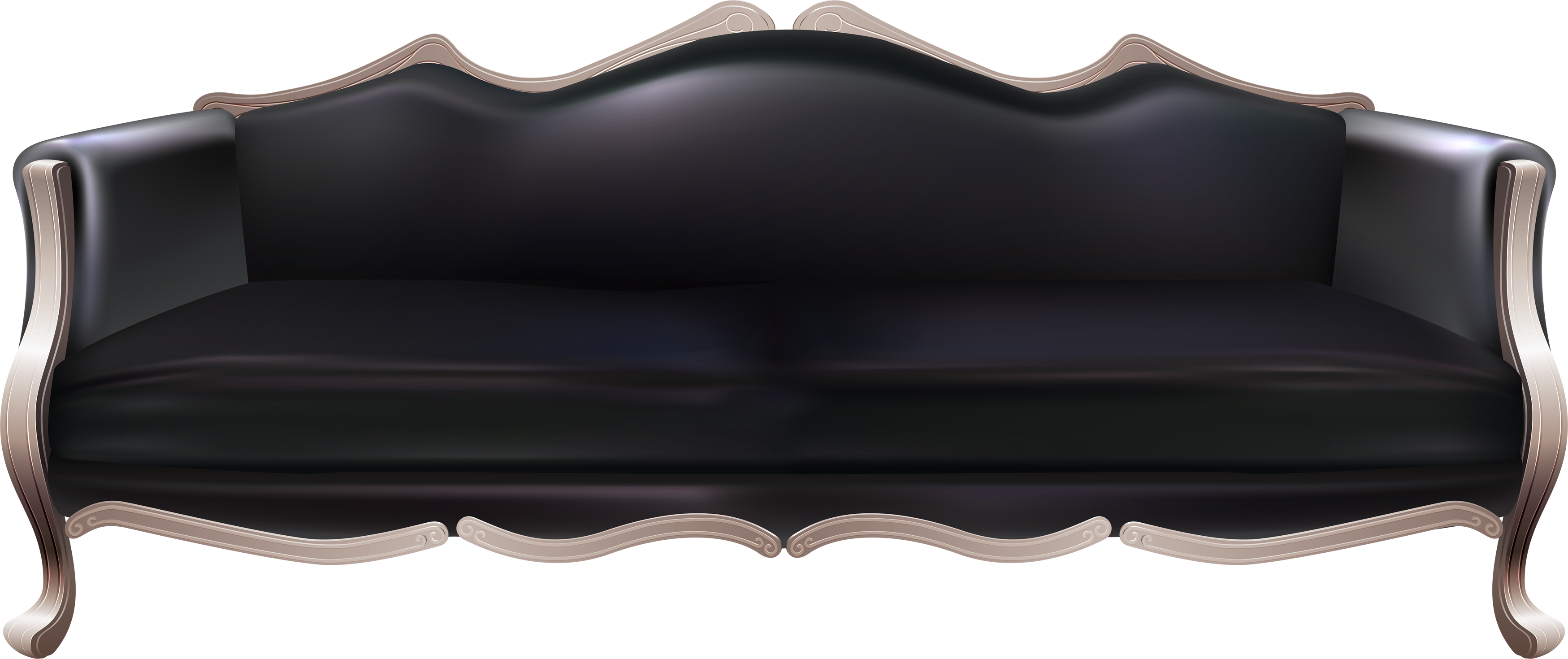 Black Sofa Png Image - Couch, Transparent background PNG HD thumbnail