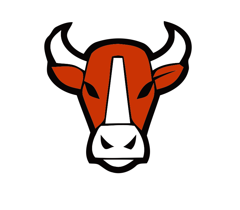 cow cattle animal farm logo