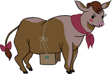 Mrs. Cow - Cow Udders, Transparent background PNG HD thumbnail