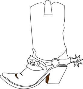 Cowboy Boot Clip Art   Vector Clip Art Online, Royalty Free . - Cowboy Boots With Spurs, Transparent background PNG HD thumbnail