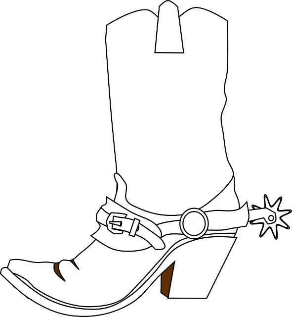 cowboy boots, mirror