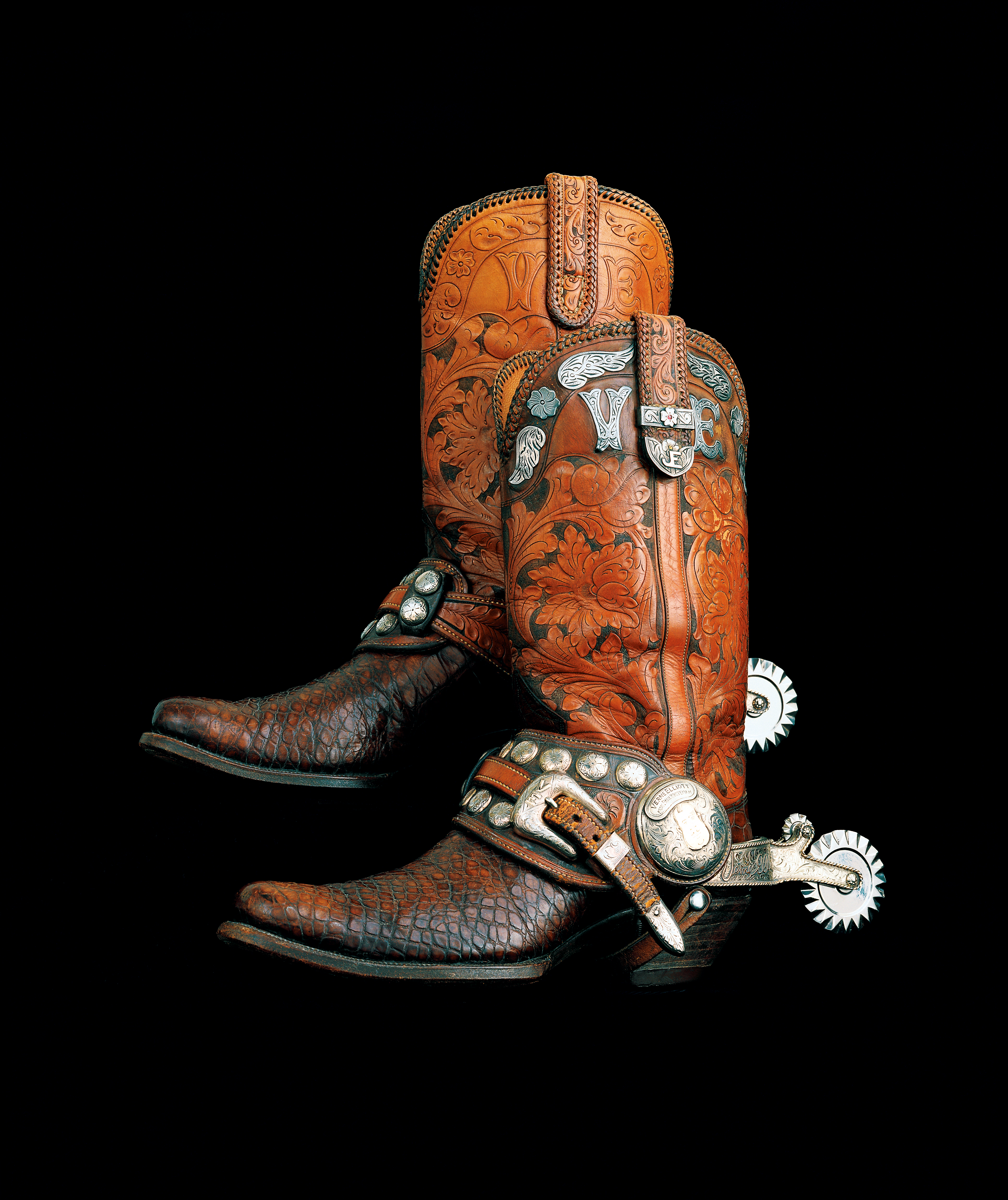 Photo Gallery - Cowboy Boots With Spurs, Transparent background PNG HD thumbnail