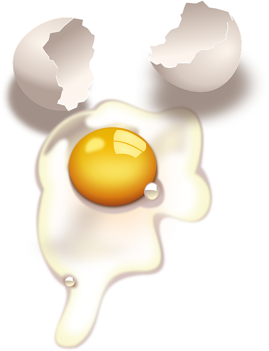 Egg Broken Yolk Raw Cracked Uncooked Shell - Cracked Egg, Transparent background PNG HD thumbnail