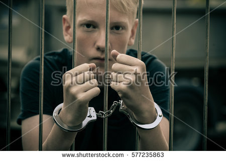 Handcuffed Teenage Boy Behind Bars In A Prison Cell Staring Intently At The Camera Unrepentant Of - Criminal Behind Bars, Transparent background PNG HD thumbnail
